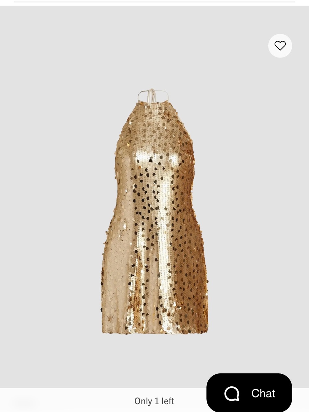 Gold Sequin Halter Mini Dress — Evening Party Dress